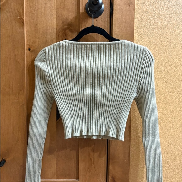 Double Zero Cream Ribbed Top - Picture 2 of 3